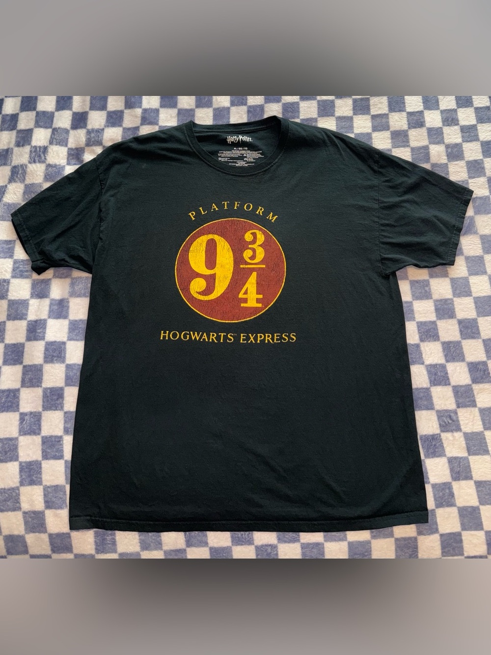Harry Potter Platform 9 3/4 Black Graphic Tee